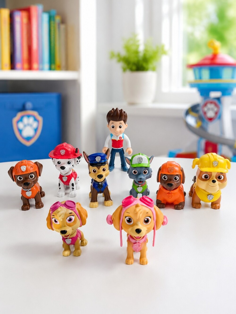 PAW Patrol Mini Figures Set Ryder + 8 Pups Small Toys 1–2.5”